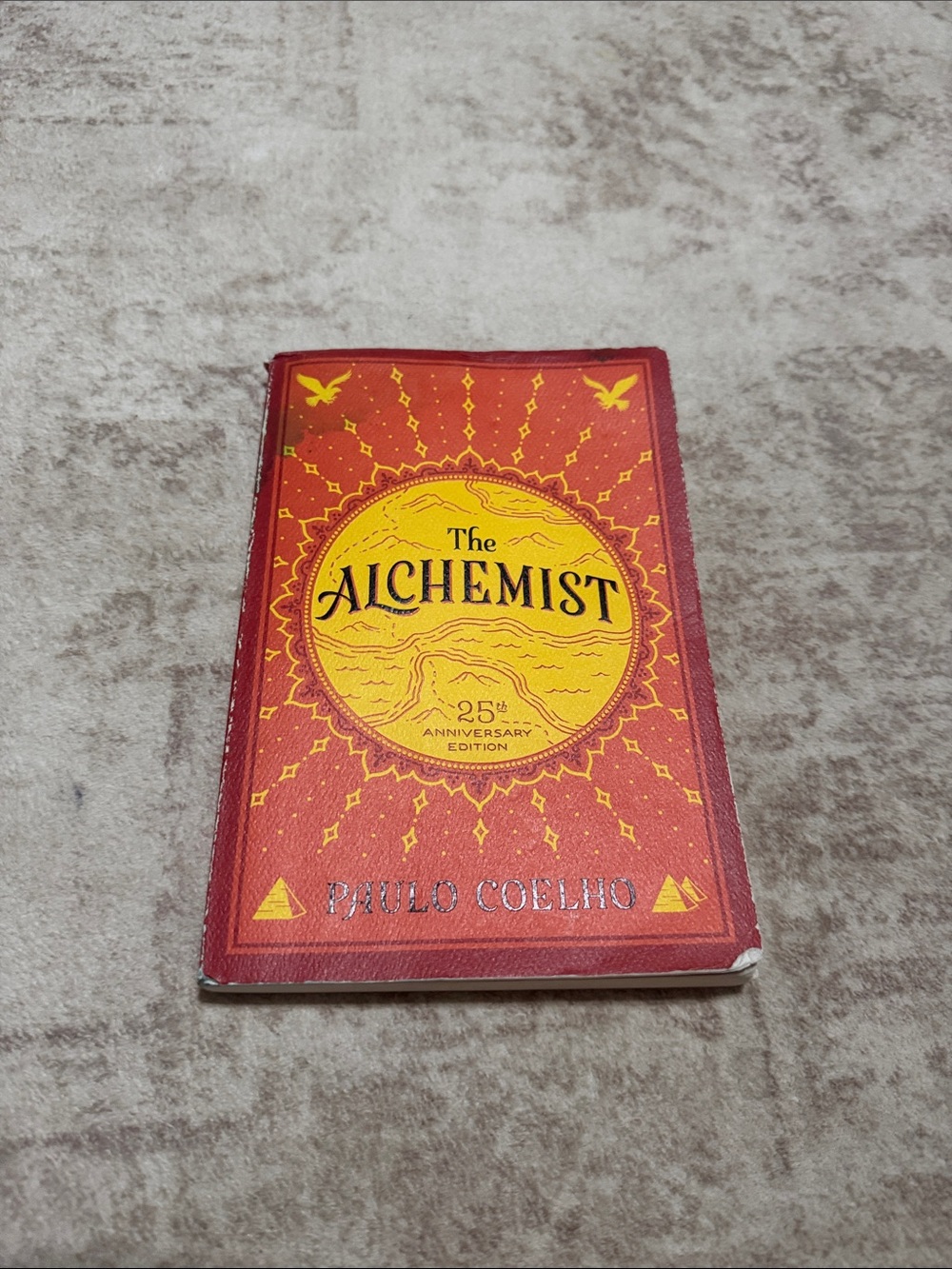 The Alchemist Decorative Book Accent - Red and Yellow